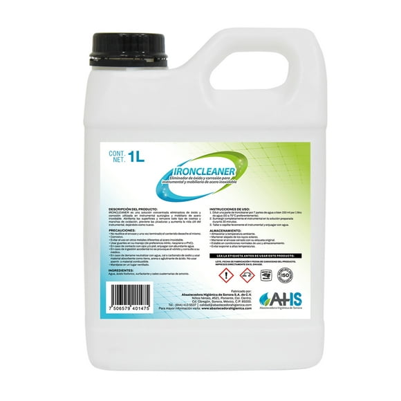 Eliminador de óxido y corrosión - Ironcleaner  1 L Marca AHS