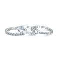 thumbnail image 2 of Bling Jewelry Womens  CZ Round Baguette Stackable Eternity Band Ring Set Sterling Silver, 2 of 5