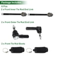 thumbnail image 4 of 6pcs Front Suspension Kit Inner Outer Tie Rod End with Boot for Dodge Dakota for Dodge Durango, 4 of 6
