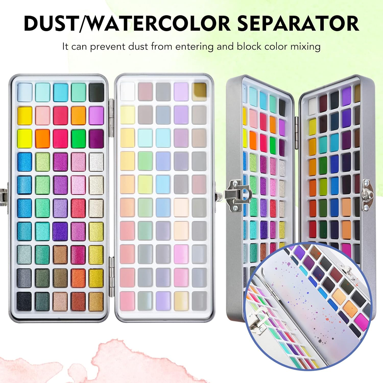 ASOVNXF 100 Colors Watercolor Paint Set with Carrying Case photo 5