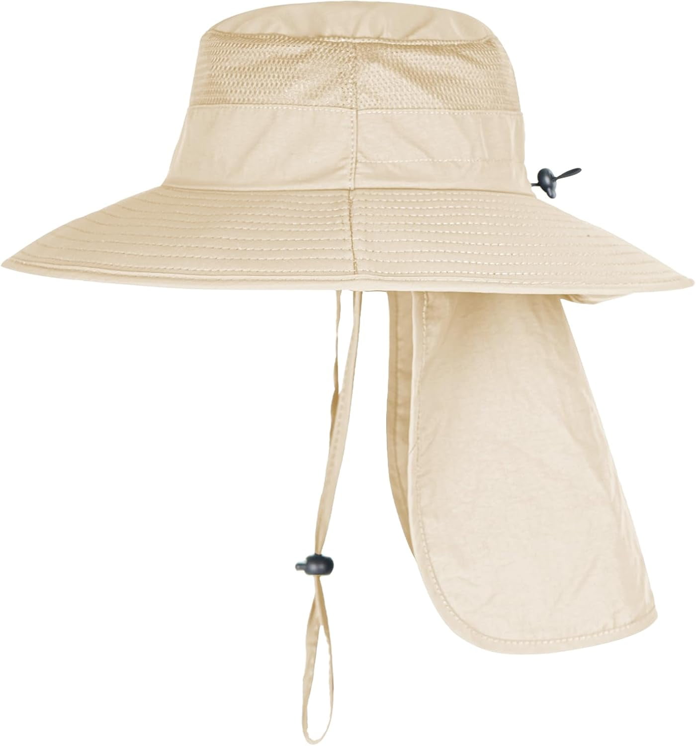 Stcylzfu Breathable UPF 50+ Fishing & Safari Hat with Wide Brim and Protective Neck Flap for Extended Sun Exposure