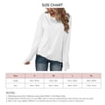 thumbnail image 6 of Women Pullover Shirt Cowl Neck Long Sleeve Drop Shoulder Loose Warm Sweatshirt for Winter Autumn White XL, 6 of 6