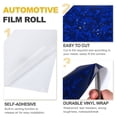 thumbnail image 4 of Uxcell Carbon Fiber Vinyl Wrap 12" x 1.6ft PET Self-Adhesive Car Sticker Blue, 4 of 7