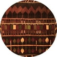 thumbnail image 1 of Ahgly Company Indoor Round Southwestern Orange Country Area Rugs, 3' Round, 1 of 1