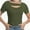 Army Green, variant on Womens Summer Short Sleeve T Shirts Slim Fit One Piece Cutout Scoop Neck Going Out Date Night Tops