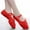 Red, variant on HAOTAGS Children's Elastic Ballet Dance Shoes, Canvas Gym Breathable Practice Flat Shoes Red 25