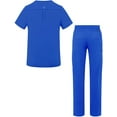 thumbnail image 2 of Adar Addition Go-Everyday Scrub Set For Men - Stylish Scrub Top & Cargo Scrub Pants - A9800 - Royal Blue - XL, 2 of 7