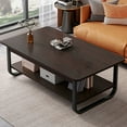 thumbnail image 4 of Coffee Table 2 Tier Minimalist Stylish Easy to Clean Living Room Center Table for Home Decor, 4 of 7