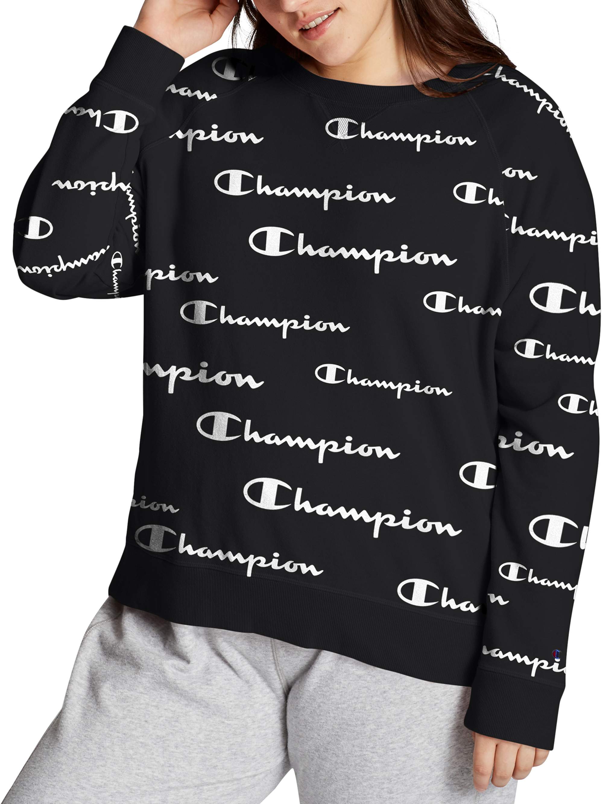 Champion Women's Plus Campus French Terry Crewneck Sweatshirt - image 1 of 5