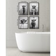 thumbnail image 3 of Drsoum Funny Highland Cow Bathroom Wall Ar Black and White Rustic Cute Bathroom Prints for Bathroom Restroom Decor 11x14in4pcs Black Framed, 3 of 6