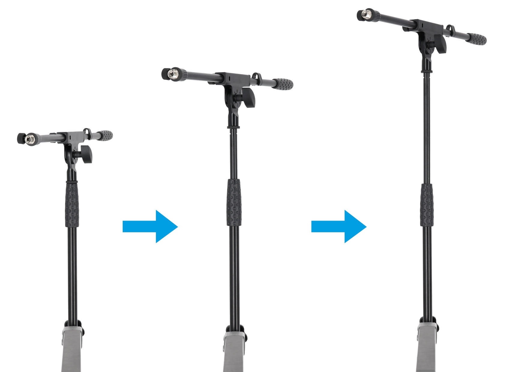 Rockville ZMS Mic Stand Attachment for Z-Stands Adjustable Boom, Height, and Angle