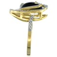 thumbnail image 3 of 14k Yellow Gold Natural Black Onyx Ring Oval 12x10mm Diamond Accents, size 8, 3 of 4