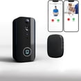 thumbnail image 1 of Cámara de timbre inalámbrico con timbre, batería de 4000 mAh, timbre inteligente de visión nocturna, detección de movimiento/captura de visitantes/seguridad del hogar Timbre de vídeo WiFi de 2,4 Ghz,, 1 of 5