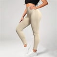 thumbnail image 5 of COMVALUE Yoga LeggingsWomen's Butt Lifting High Athletic Pants Tummy Control Ruched Leggings Pants (White, S), 5 of 8