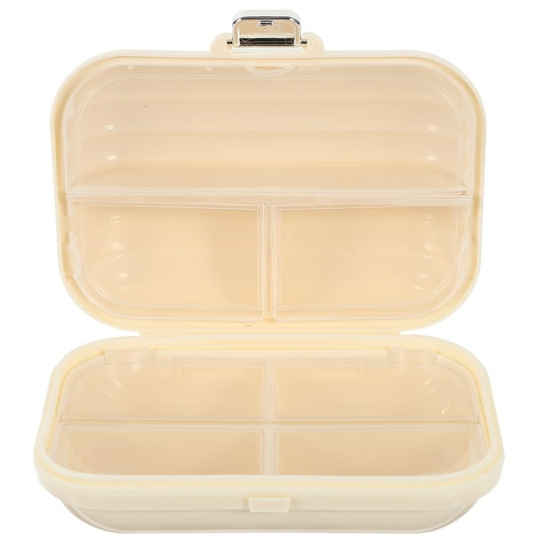 unbranded Estuche Portátil Beige Con De Para Almacenamiento Y Organización De Joyas Y Medicinas