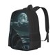 thumbnail image 1 of Disketp Moonlit Night Sky Shark Mochila Minimalista de Gran Capacidad, Mochila de Viaje para Escuela, Trabajo o Uso Diario, 1 of 6