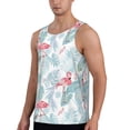 thumbnail image 2 of Haiem Tropical Flamingo Men Workout Tank Top Gym Bodybuilding Sleeveless Muscle T Shirts Athletic Tank Breathable Workout Shirt-4X-Large, 2 of 9