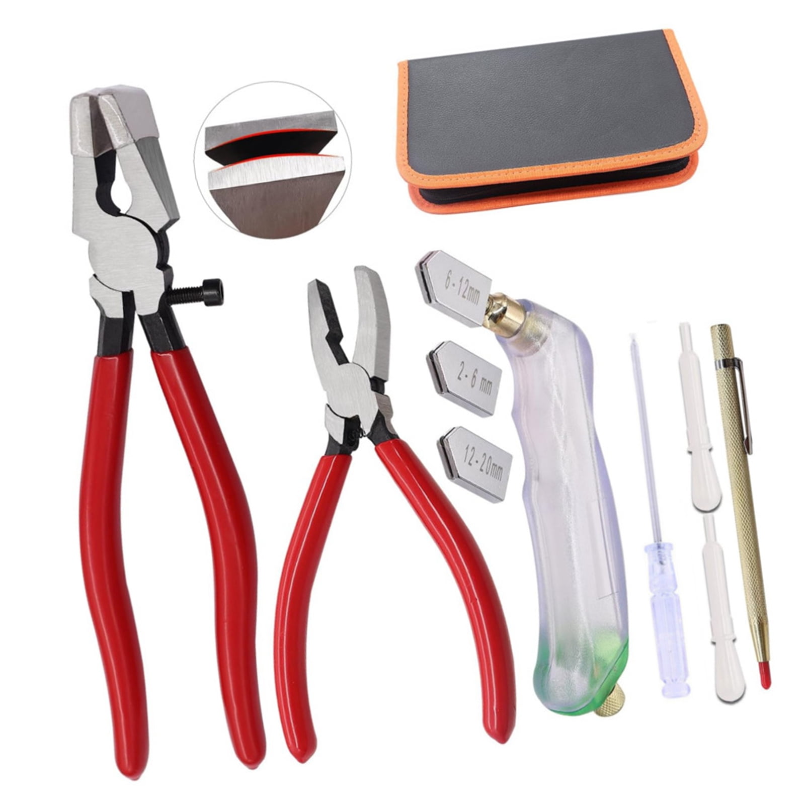 Multi-Function Glasses Cutter with 3 Replaceable Tips & Lubrication Feed for 2-20mm Thick Glass Projects