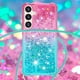 thumbnail image 4 of Funda para Samsung Galaxy S24 FE 5G Brillantina Líquida Divertida Reluciente y con Cristales en Movimiento Cuerpo Cruzado con Cordón Ajustable, 4 of 5