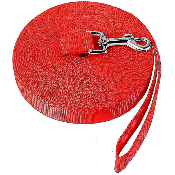 Correa de adiestramiento para perros/cachorros, 10 m, roja, correa larga para perros, nailon, entrenamiento para perros