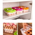 thumbnail image 6 of 2 Tier Plastic Egg Container Holder,Clear Deviled Egg Tray with Lid Egg Carrier Box Holder for Refrigerator Freezer Storage, 6 of 6