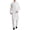 White, variant on Mens Robe Button Down Long Sleeve Henley Cotton Casual Side Split Gown Shirt White XXXL(XXXL)