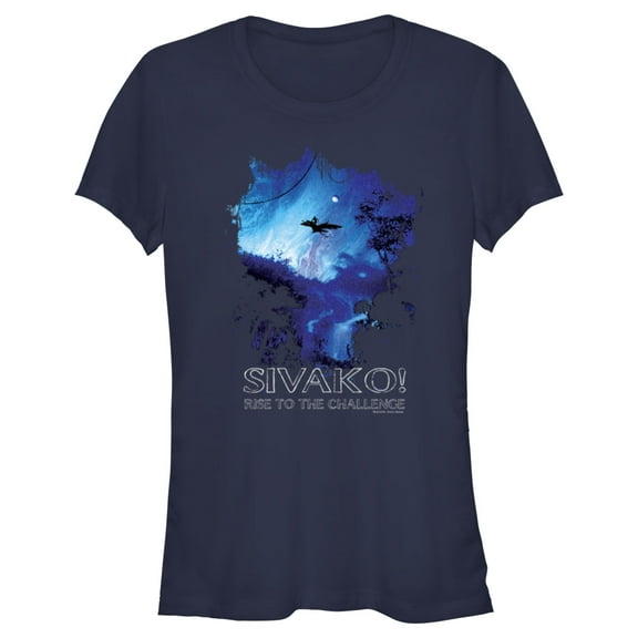 Junior's Avatar Sivako! Rise to the Challenge  Graphic Tee Navy Blue Small