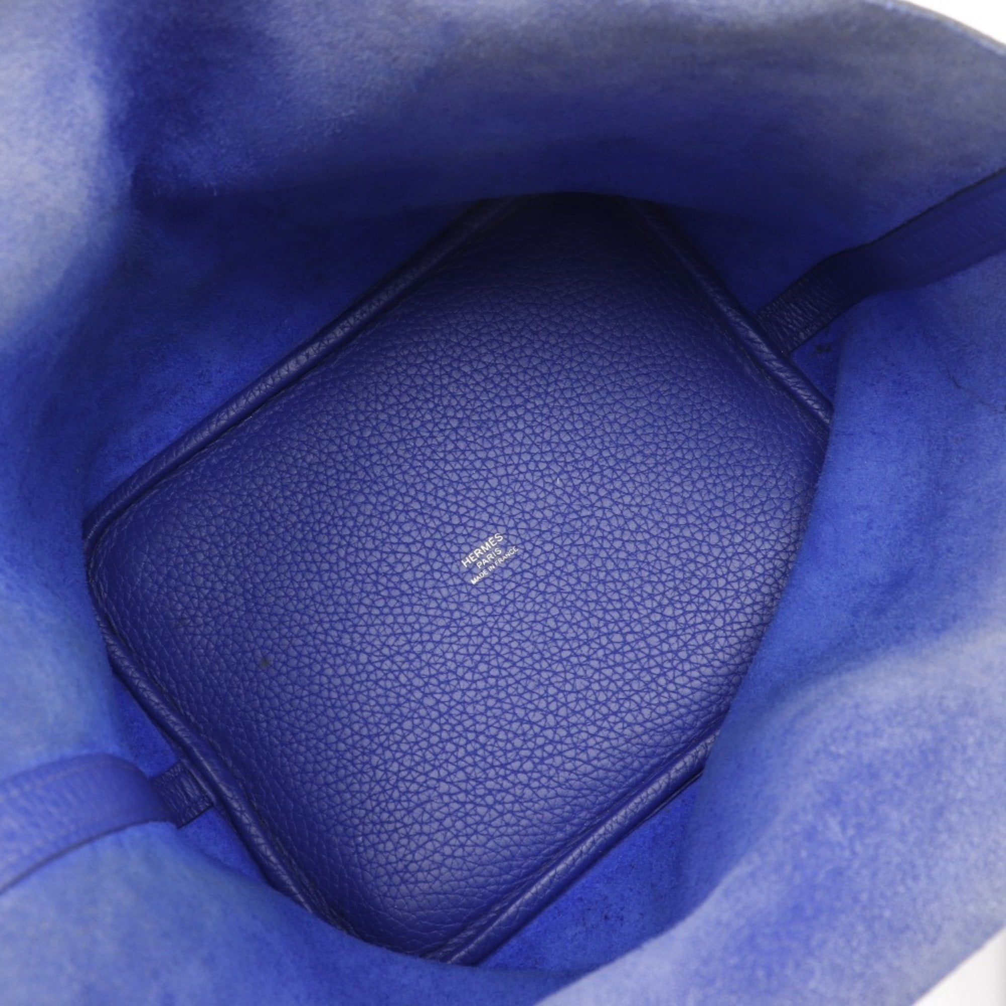 HERMES Picotin Lock 22 MM Handbag Taurillon Clemence Blue Electric 2017 Blue/A Pre-Owned HERMES Picotin Lock 22 MM Handbag Taurillon  main image 2
