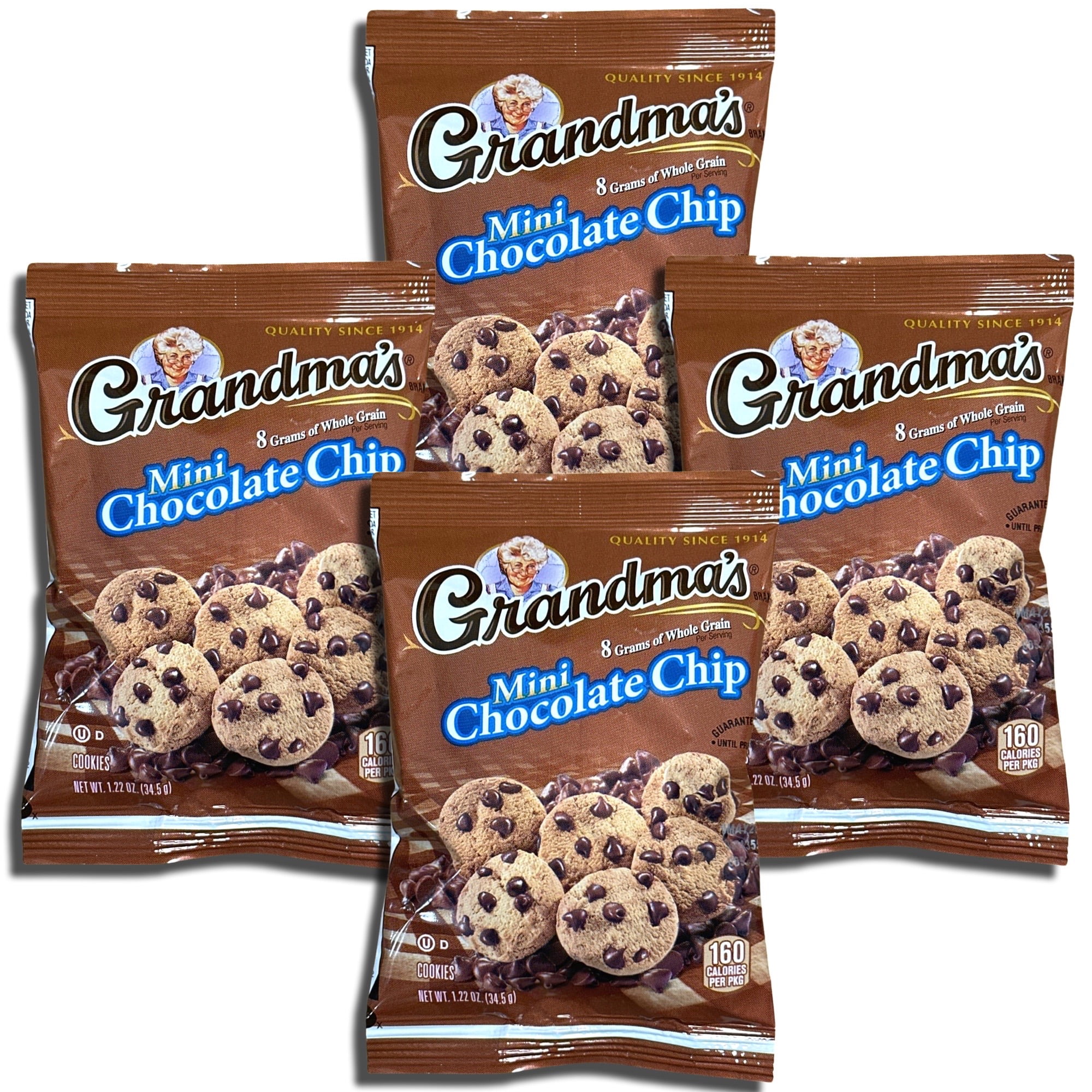 Grandma's Whole Grain Mini Chocolate Chip Cookies, 1.22 Oz, 20 Ct