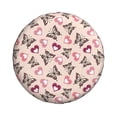 thumbnail image 2 of Easygdp Beautiful Butterflies and Hearts Automobile Tire Dust Cover, 14-17in Spare Tire Cover Universal Fit for Trailer, Car, Truck, SUV, Jeep - 16 inch, 2 of 9