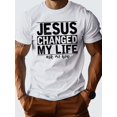 thumbnail image 1 of [Camiseta JESÚS CAMBIÓ MI VIDA] Camiseta de hombre con ajuste cómodo y puro., 1 of 5