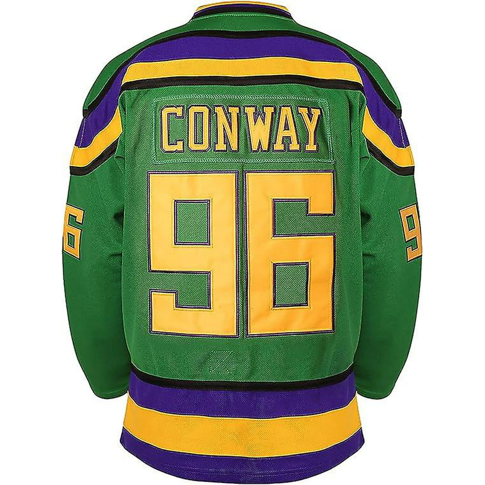 Oski Men s Mighty Ducks 96 Charlie Conway 99 Adam Banks 33 Greg Goldberg Movie Hockey Jersey Green 96 Xxl Walmart