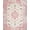 Pink Blue Ivory, Pattern 1, variant on ODIKA Vintage Floral Medallion With Distressed Scroll Border And Botanical Sprays for Home Office, Gaming Room, Under Desk, Non-Slip Chair-Friendly