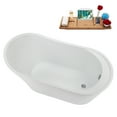 thumbnail image 5 of 59" Streamline N4900CH Soaking Freestanding Tub and Tray With Internal Drain in Polished Chrome, 5 of 11