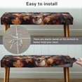 thumbnail image 4 of Jiueut Deer Leaf Camo Pattern Dining Bench Slipcover, Elastic Polyester Long Bench Seat Slipcover Machine Washable Rectangle Chair Protection for Living Room Bedroom Kitchen, 4 of 7