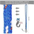 thumbnail image 2 of 2 Pack Swing Hooks, Adjustable Rope Length 150cm, Suitable for Wooden Beams with Carabiner, Swing Hooks for Hammock and Yoga Chair, Maximum Load 200kg, 2 of 4
