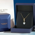 thumbnail image 5 of Gem Stone King 14K Yellow Gold G/H Lab Grown Diamond Pendant with Chain Set with Moissanite (1.83 Cttw), 5 of 7