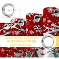 thumbnail image 4 of Fsddascl Red Christmas Blackout Curtains for Bedroom/Living Room, Thermal Insulated Kitchen Curtains, Xmas Winter Snowflakes Truck Dogs Grommet Darkening Window Treatment Drapes 52"x72"x2, 4 of 6