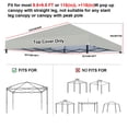 thumbnail image 6 of JORAMOY 10x10 Canopy Replacement Top Only, Waterproof Pop Up Canopy Tent Top Cover with Ropes, Instant Canopy Top Sunshade Sliver Coated for Outdoor Garden Patio Camping, Gray, 6 of 7