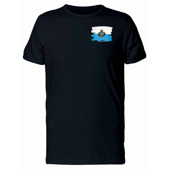 Paint Of The Flag Of San Marino T-Shirt Men -Image by Shutterstock, Male XX-Large