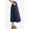 thumbnail image 2 of Jessica London Women's Plus Size Soft Ease Midi Skirt, 2 of 6