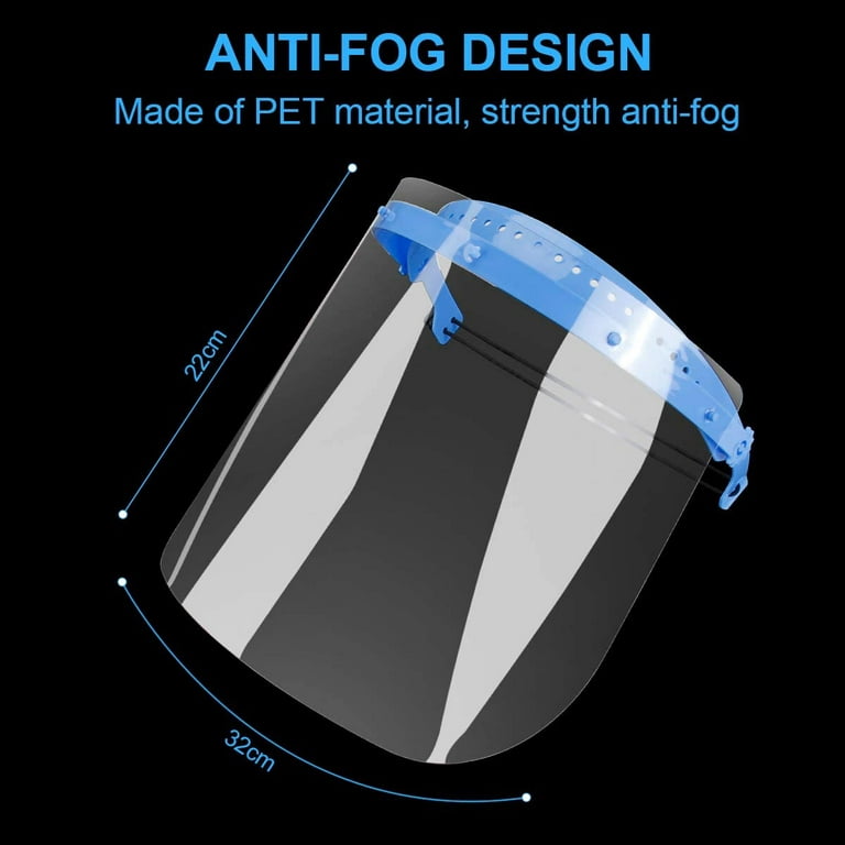 Safety Face Shield, Reusable Plastic Face Mask Shield, Adjustable Anti-Fog  Clear Full Face Shield Protection, Flip-up Transparent Visor Face Shield