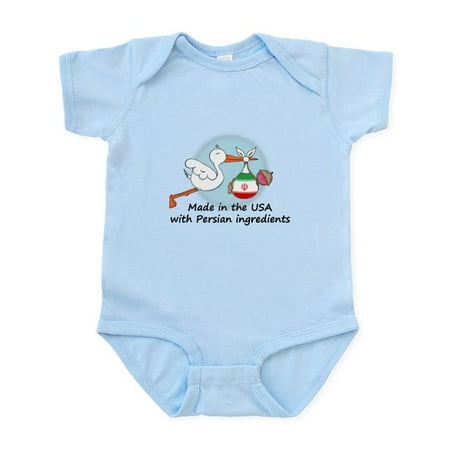 

CafePress - Stork Baby Iran USA Infant Bodysuit - Baby Light Bodysuit Size Newborn - 24 Months