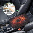 thumbnail image 5 of Renewold Wolf Flame Red Car Center Console Cover Soft Armrest Cover Protector Wear-Resistant Non-slip Middle Console Pad Protective Cover for Car Storage Box Universal Fit, 5 of 9