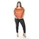 thumbnail image 4 of Blusa satinada con encanje Roman Fashion Tallas Extras 010 Chedron cafe 36, 4 of 6