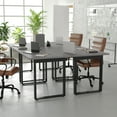 thumbnail image 3 of Flash Furniture Commercial 48x30 Conference Table with 1" Thick Double Sided Laminate Table Top with PVC Edging and Heavy Duty U-Frame Steel Base, Gray Oak, 3 of 12