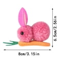 thumbnail image 5 of Pinza de pelo grande para pelo grueso, horquilla de zanahoria, horquilla para niños, Mini pinzas en forma de garra para el pelo, conejo de Pascua de peluche, 5 of 5