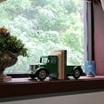 thumbnail image 4 of Zeckos Green Finish Metal Vintage Pickup Truck Bookends Decor, 4 of 7