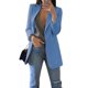 thumbnail image 5 of Cardigan para mujer, chaqueta de trabajo con solapa invierno, cárdigan de manga larga, trajes casuales de manga larga, conjunto entallado - Azul 2XL Yinane Traje de rebeca de mujer, 5 of 8