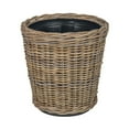thumbnail image 2 of Rattan Kobo Classic Cylinder Indoor & Outdoor Planter Basket, Gray-Brown, 2 of 9